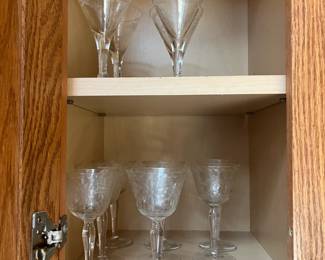 etched glass stemware