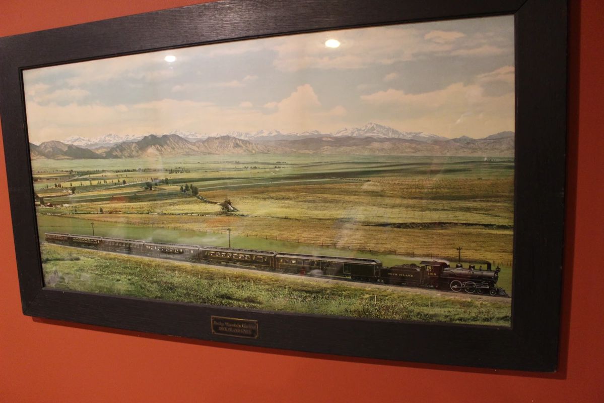 Vintage, early Rock Island Lines framed picture