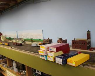 HO train setup shown by appointment only. Call or text 309-838-7080. It will not be available for viewing during the regular sale hours.