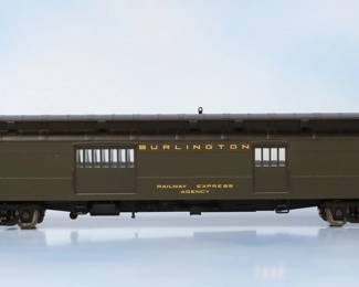 HO train setup shown by appointment only. Call or text 309-838-7080. It will not be available for viewing during the regular sale hours. q baggage car
