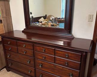 Dresser with mirror
Has 2 double beds that can be bunk beds from pottery barn