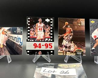 (4) Michael Jordan Basketball Cards Chicago Bulls