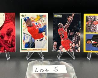 (4) Michael Jordan Basketball Cards Chicago Bulls - Including Baseball Rookie Card