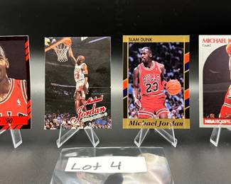 (4) Michael Jordan Basketball Cards Chicago Bulls