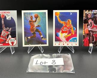 (4) Michael Jordan Basketball Cards Chicago Bulls - Including Baseball Rookie Card