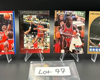 (4) Michael Jordan Basketball Cards Chicago Bulls