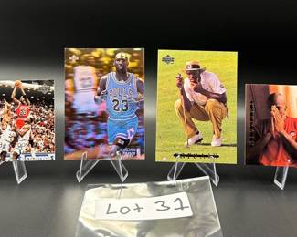 (4) Michael Jordan Basketball Cards Chicago Bulls -Hologram
