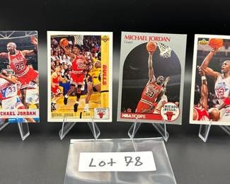 (4) Michael Jordan Basketball Cards Chicago Bulls