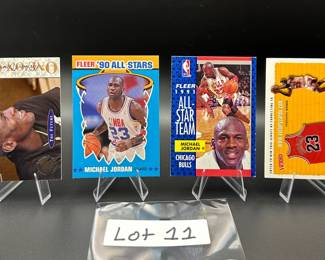 (4) Michael Jordan Basketball Cards Chicago Bulls - Including Baseball Rookie and Insert Card