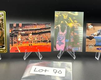 (4) Michael Jordan Basketball Cards Chicago Bulls - Including Baseball Gold Metal Rookie and College Card