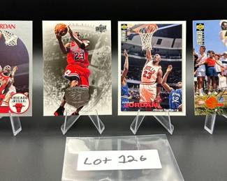 (4) Michael Jordan Basketball Cards Chicago Bulls