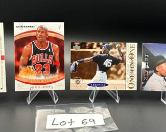 (4) Michael Jordan Basketball Cards Chicago Bulls - Including Baseball Rookie Card