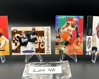 (4) Michael Jordan Basketball Cards Chicago Bulls - Including Baseball Rookie Card