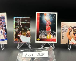(4) Michael Jordan Basketball Cards Chicago Bulls