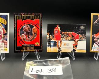 (4) Michael Jordan Basketball Cards Chicago Bulls