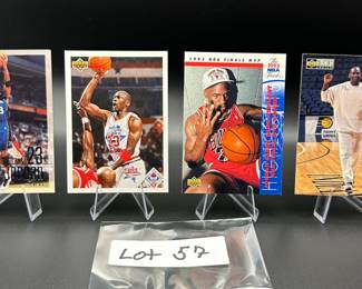 (4) Michael Jordan Basketball Cards Chicago Bulls and Washington Wizards