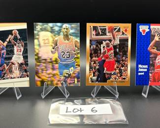 (4) Michael Jordan Basketball Cards Chicago Bulls -Hologram