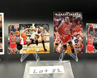 (4) Michael Jordan Basketball Cards Chicago Bulls