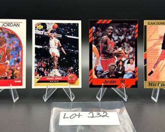 (4) Michael Jordan Basketball Cards Chicago Bulls