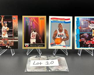 (4) Michael Jordan Basketball Cards Chicago Bulls - Including Baseball Rookie Card