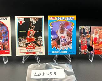 (4) Michael Jordan Basketball Cards Chicago Bulls