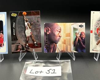 (4) Michael Jordan Basketball Cards Chicago Bulls - College Card