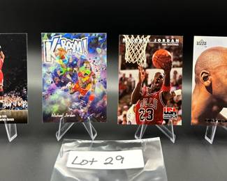 (4) Michael Jordan Basketball Cards Chicago Bulls - Kaboom Insert