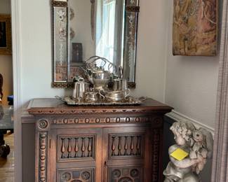 Early 20th century. walnut server