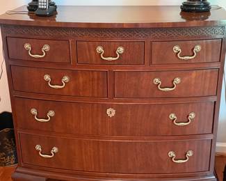 Baker bow front chest