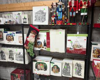 Dept 56 village houses and accessories, nutcrackers