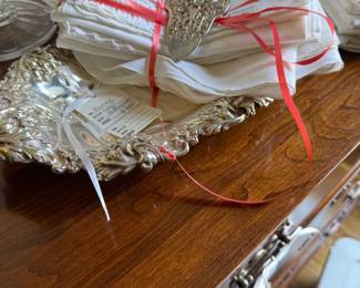 Sterling silver bread tray, German 800 silver cake server