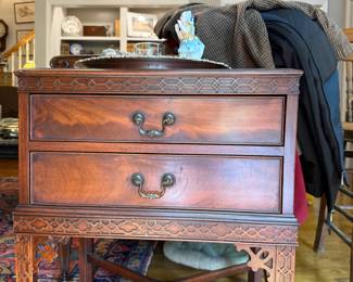 Pair of reproduction chests on stands