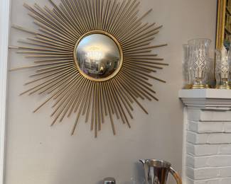 Mid-century modern sun ray mirror