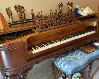 Victorian (1880s) Mathushek square grand piano