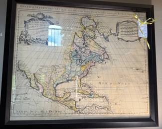 19th century hand colored map