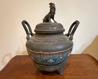 19th century champleve censor