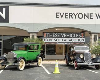 1929 Ford Model A 2-door Tudor Sedan and a