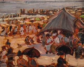 Theresa Bernstein, East Coast Beach Scene
