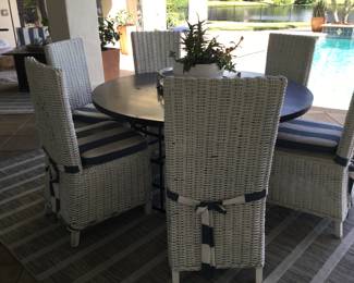 Custom iron round outdoor table