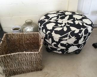 Ottoman and baskets