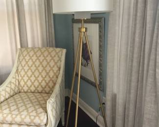 Safavieh Enrica Brass Floor Lamp $75