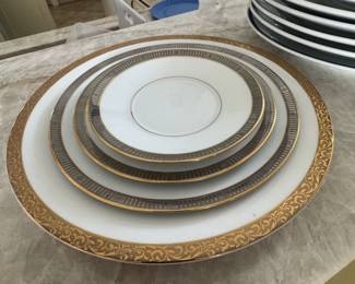 Nikko Gold Filigree China & Bernardaud Limoges France Gold Filigree Phoebe China