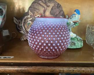 Fenton Hobnail in cranberry