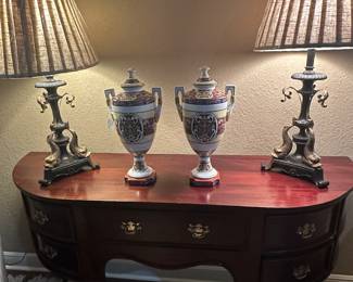 Mahogany console 
