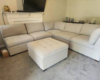 Sectional Sofa and Ottoman