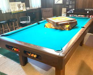 Vintage Sears Robuck & Co. Briarwood IV slate 8’ billiard table