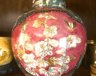 Asian handpainted jar