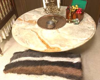 Vintage Turkish marble coffee/ hookah table