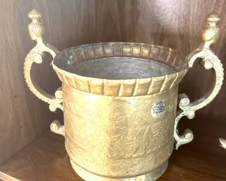 Brass planter