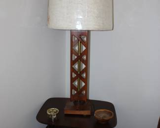 MCM Tiered Table and Lamp